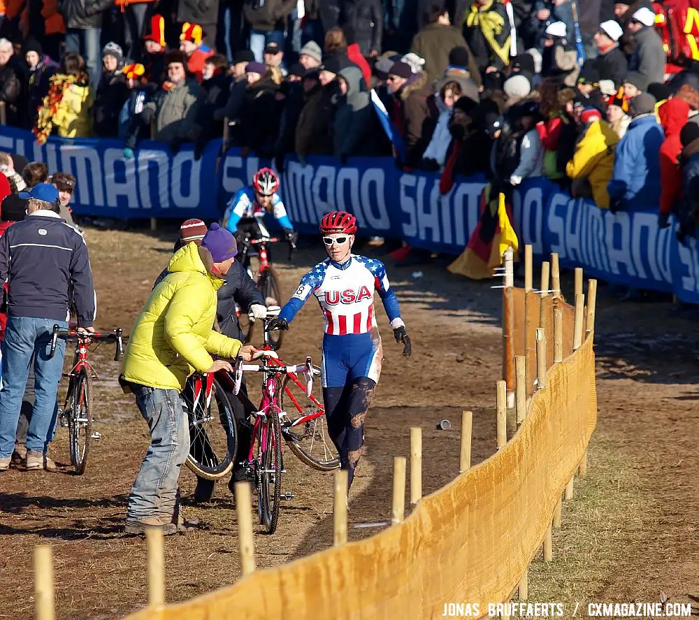 Meredith Miller heading through the pits