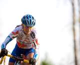 Katerina Nash took the lead - twice, at the Portland USGP. ? Joe Sales