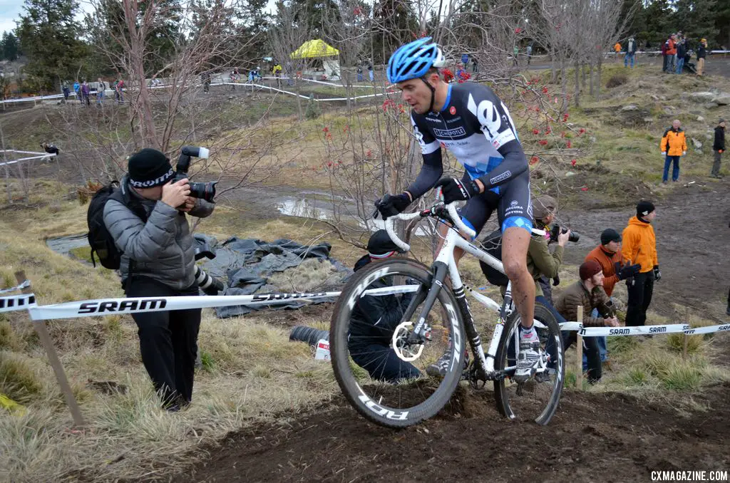 Summerhill makes the ride/run-up. © Cyclocross Magazine