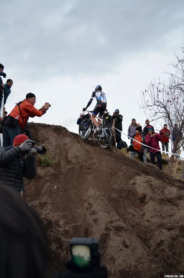 Trebon makes the rideup look easy. © Cyclocross Magazine