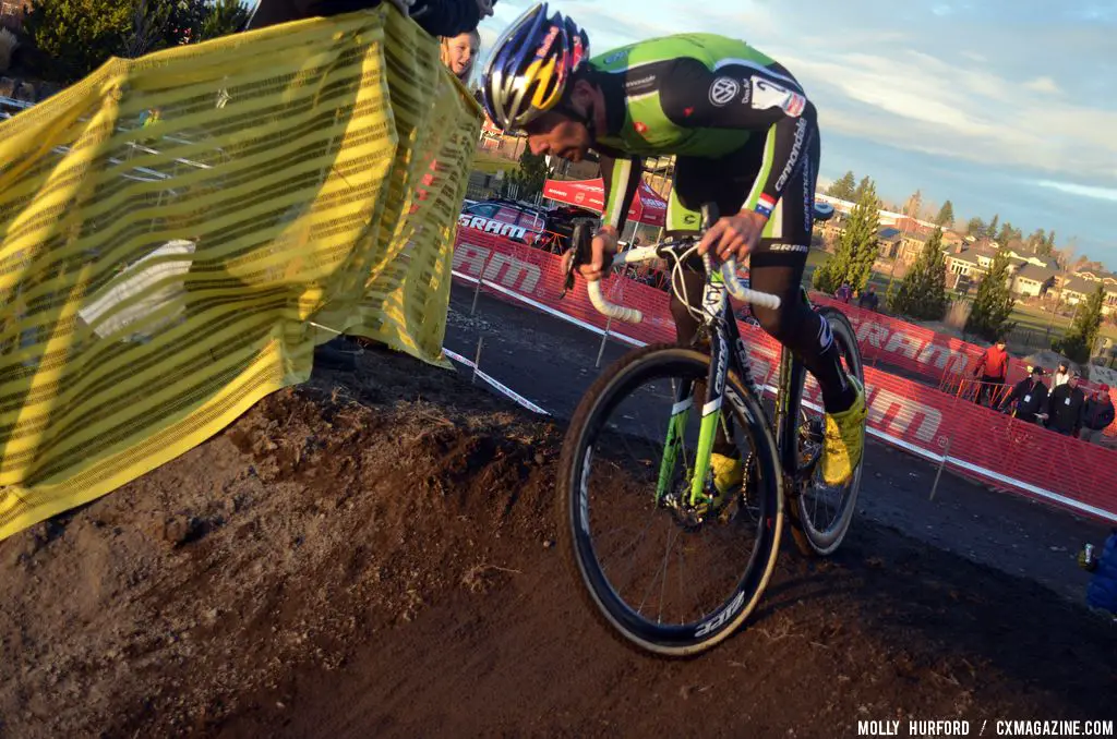 Johnson snagged the lead and never looked back. © Cyclocross Magazine