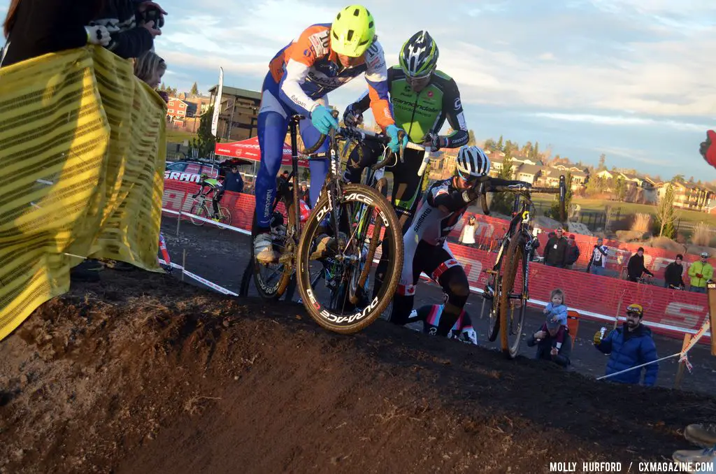 Craig works to make a separation on the field. © Cyclocross Magazine