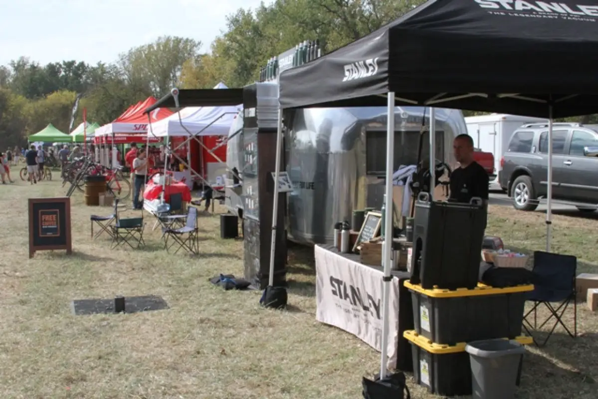 Companies that had tents set up at the venue included Stanley, SRAM, Specialized, Cannondale Cyclocrossworld, Kona, Focus, and a few more. © Amy Dykema