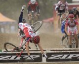 Nicholas Weighall of California Giant Berry takes a header during warm up © Greg Sailor – VeloArts© Greg Sailor â VeloArts