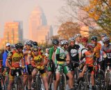 Cat 4s ready to roll with Louisville&#039;s skyline in the background © Craig Dooley