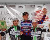 East Coast and West Coast get friendly - the men's Mercer Cup podium. ? Tom Olesnevich