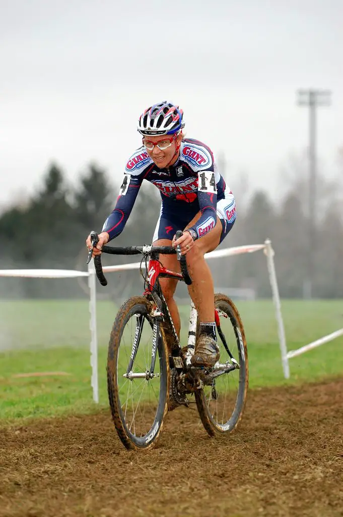 Meredith Miller enjoys the sloppy conditions. ? Tom Olesnevich