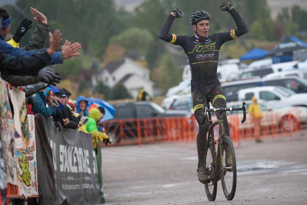 Trebon blasted to a solo win on the muddy course. ©  Wil Matthews