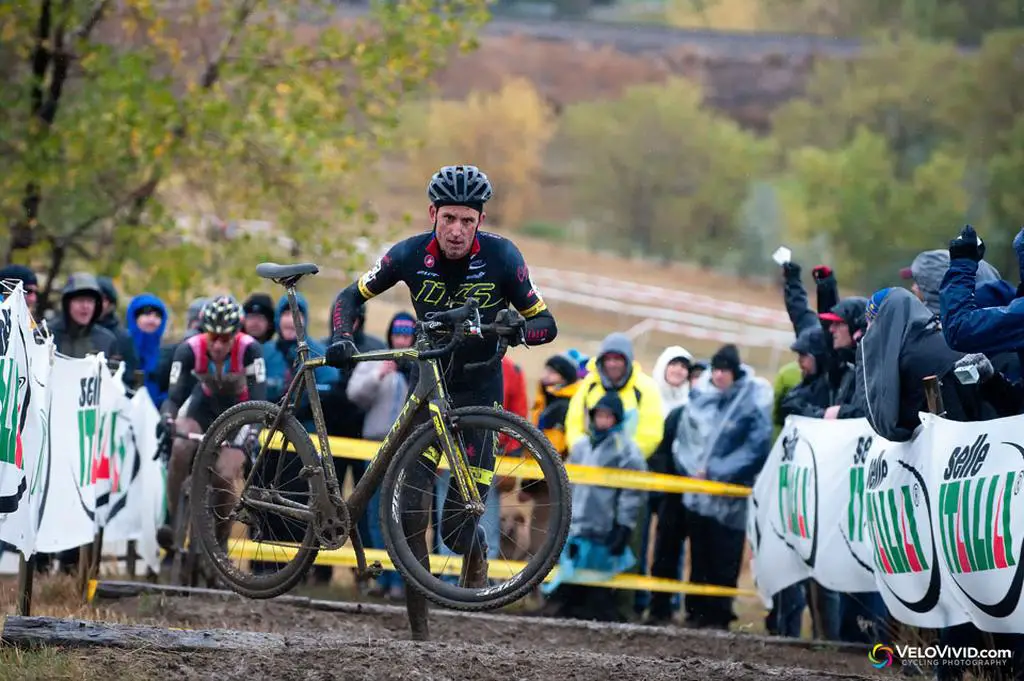 Ryan Trebon (LTS) has no problem with the run-up.© VeloVivid Cycling Photography