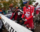 Christian Heule prepares for the start of his race. ©  Wil Matthews