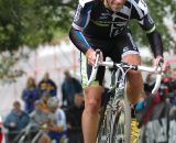 Tim Johnson (Cannondale pb CyclocrossWorld.com) goes up the Hillside Strangler during the USGP Planet Bike Cup held in Sun Prairie Wisconsin on Saturday.  © Aaron Johnson