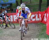 Bart Wellens leads Heule and Johnson up the climb. © Amy Dykema