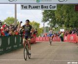 Ryan Trebon takes his first UCI win of the season over Wellens. © Amy Dykema