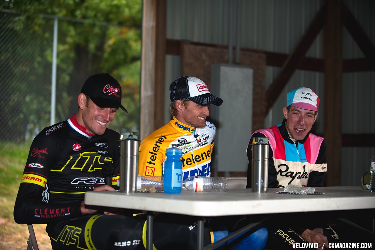 It\'s all smiles after the racing is over. 2011 USGP Planet Bike Cup Day 1. © VeloVivid Cycling Photography