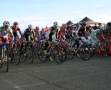 The men storm off the start line © Dave Roth