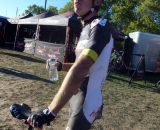 Brad White shows off injuries post-race. © Cyclocross Magazine