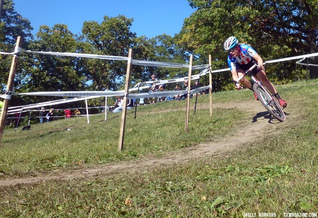 Compton soloes off the front. © Cyclocross Magazine