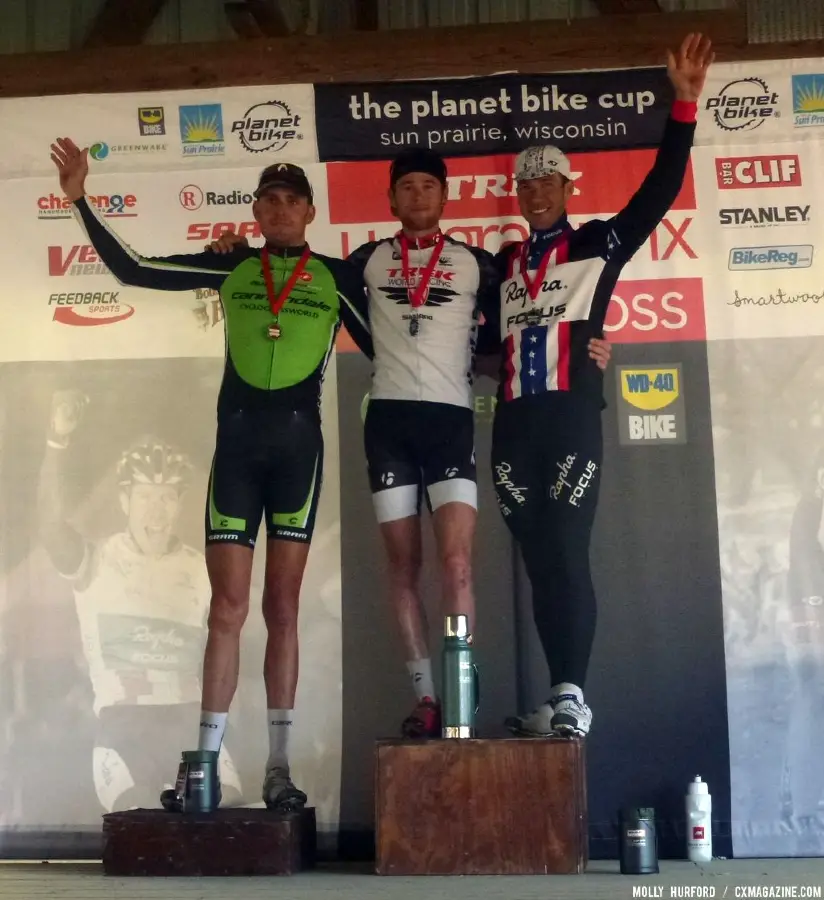 Men\'s podium. © Cyclocross Magazine