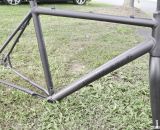 Almost looks like titanium - 2014 Van Dessel Aloominator cyclocross frame. © Cyclocross Magazine