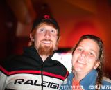 Craig Etheridge (Raleigh) posing with Bishop's Cycling Team member Debbie Baker. © VeloVivid Photography