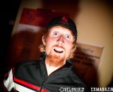 Craig Etheridge (Raleigh) reacting to the news that he would have to ride a unicycle in day 2 of the Cincy3 Cyclocross Festival. © VeloVivid Photography