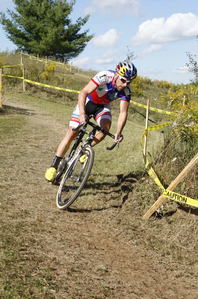 Johnson cruises through a corner in Williston. © laurakozlowski.com