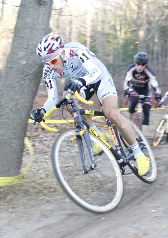 Myerson ducks through a corner. ©Peter Ozolins Photography