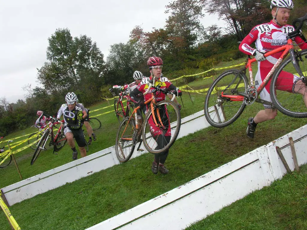 The Cat 3 men on the barriers. by Paul Weiss       