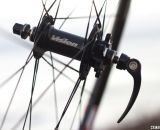 Vision Tech's Metron 40 disc hub on their carbon tubular wheels. © Cyclocross Magazine