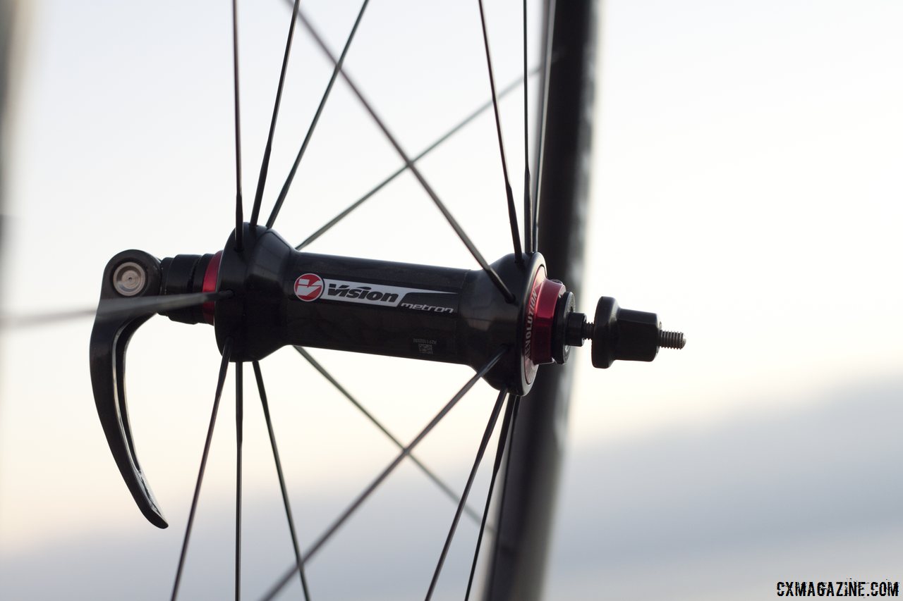 Vision Tech\'s Metron 40 carbon tubular wheels. © Cyclocross Magazine