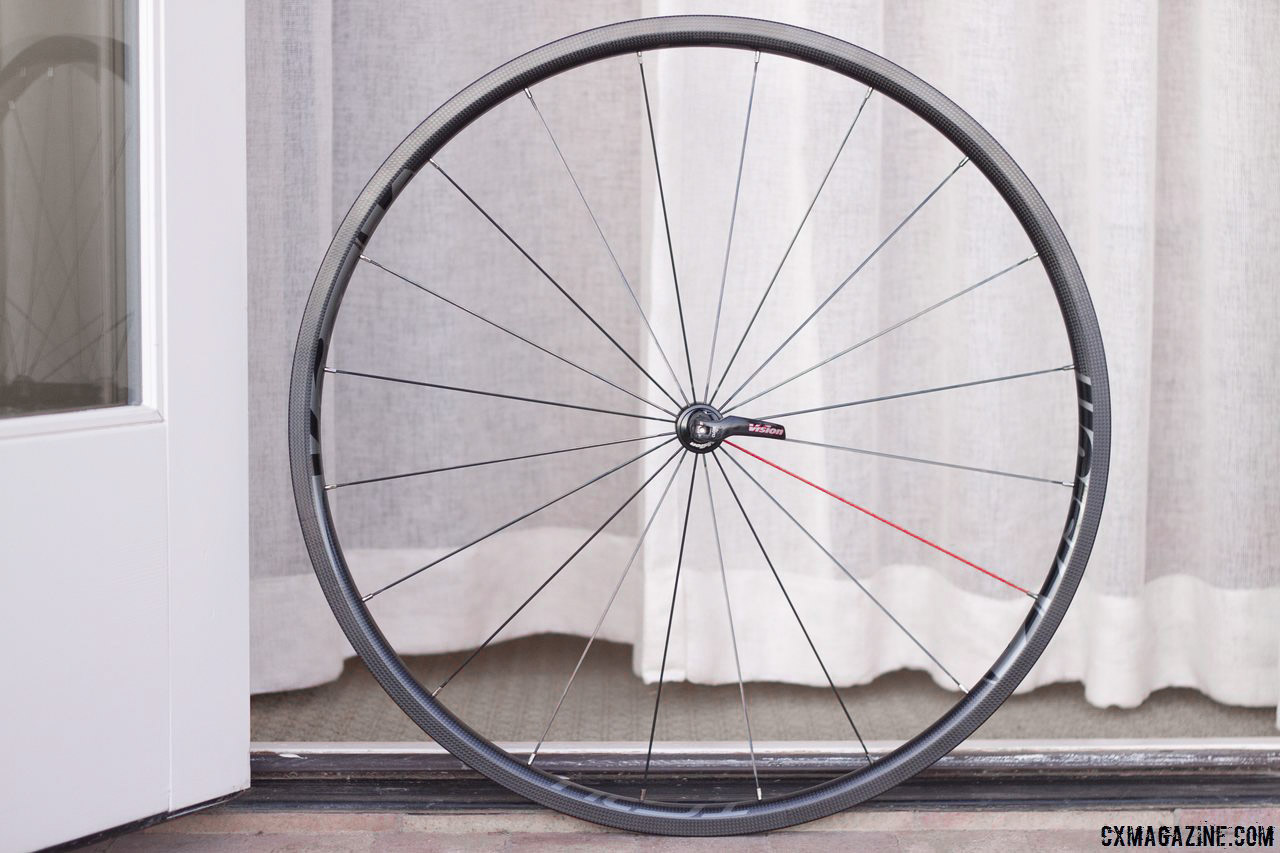 Vision Tech\'s TC24 carbon tubular wheels weigh 1280g per set. © Cyclocross Magazine