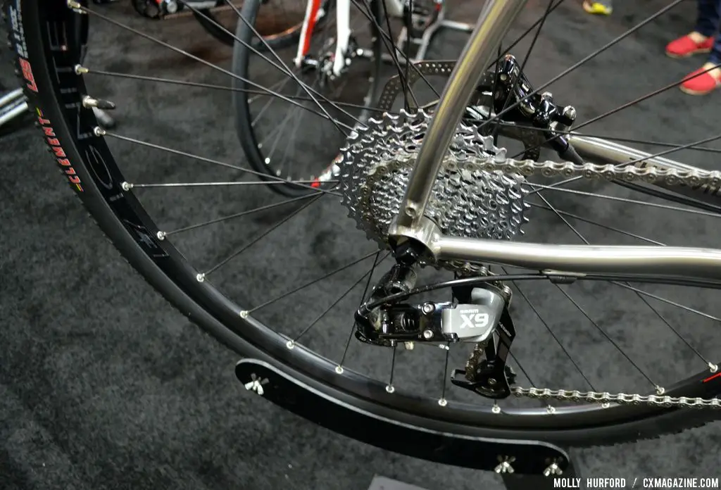 SRAM X9 drivetrain on the Vije Ti. Volagi\'s Interbike 2013 offerings. © Cyclocross Magazine