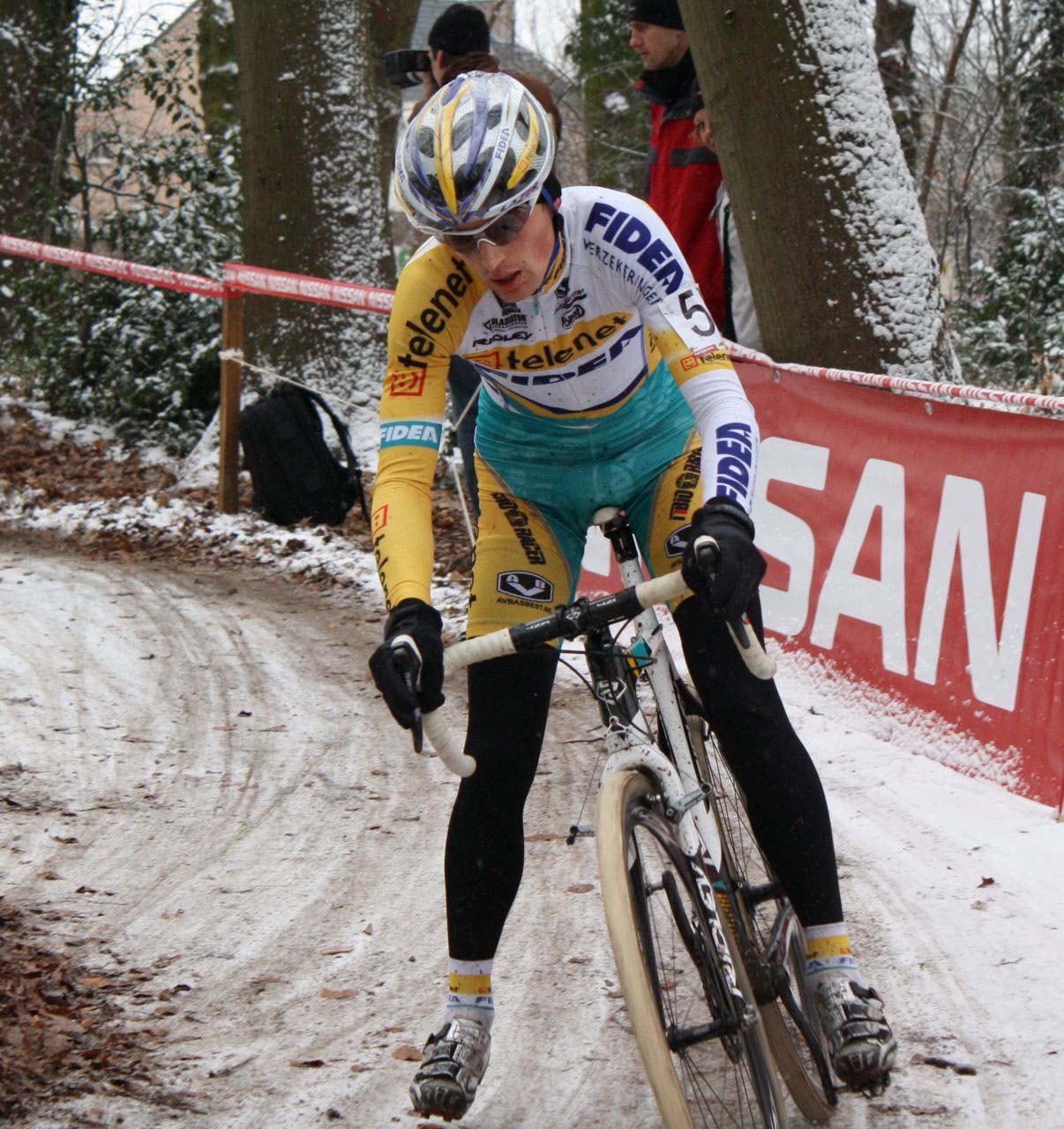 Kevin Pauwels was not at his best in the slippery conditions. ? Dan Seaton