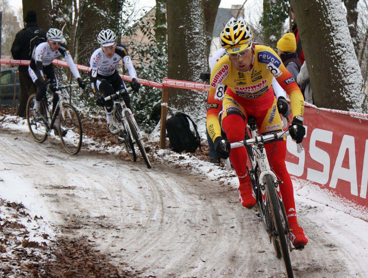 Sven Vanthourenhout had an early lead but crashed hard and left the race. ? Dan Seaton