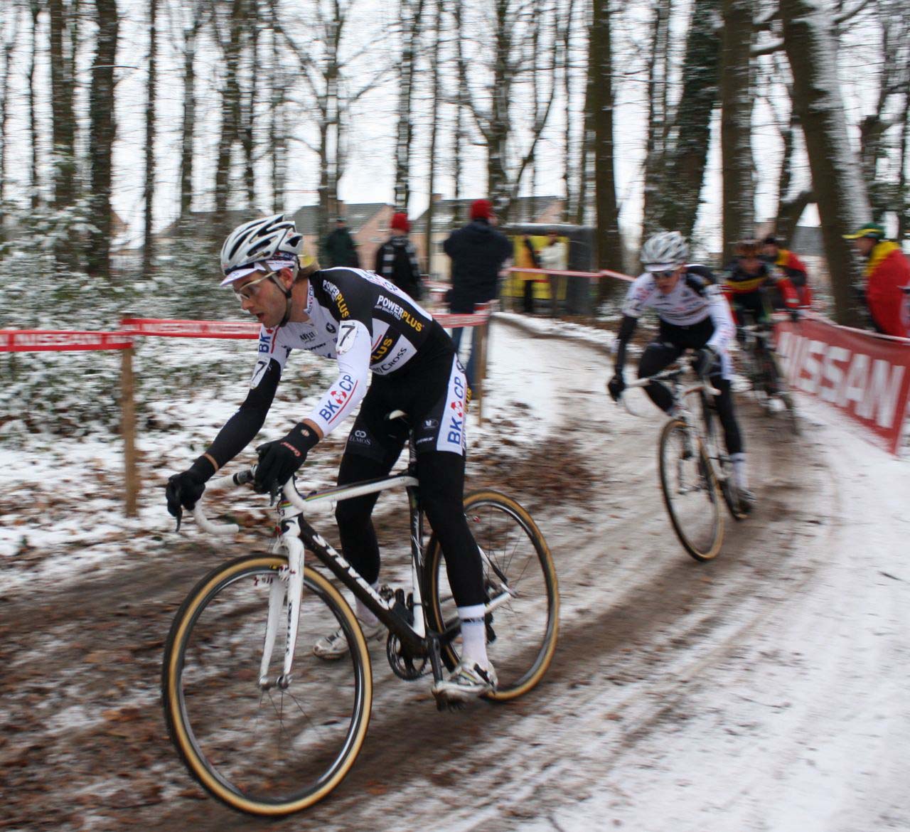 Teammates Niels Albert and Dieter Vanthourenhout. ? Dan Seaton