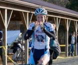 Kristin Gavin was ecstatic in her win. ? dennisbike.com