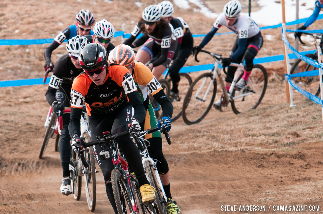 D1 Collegiate Men at the 2014 National Cyclocross Championships. © Steve Anderson