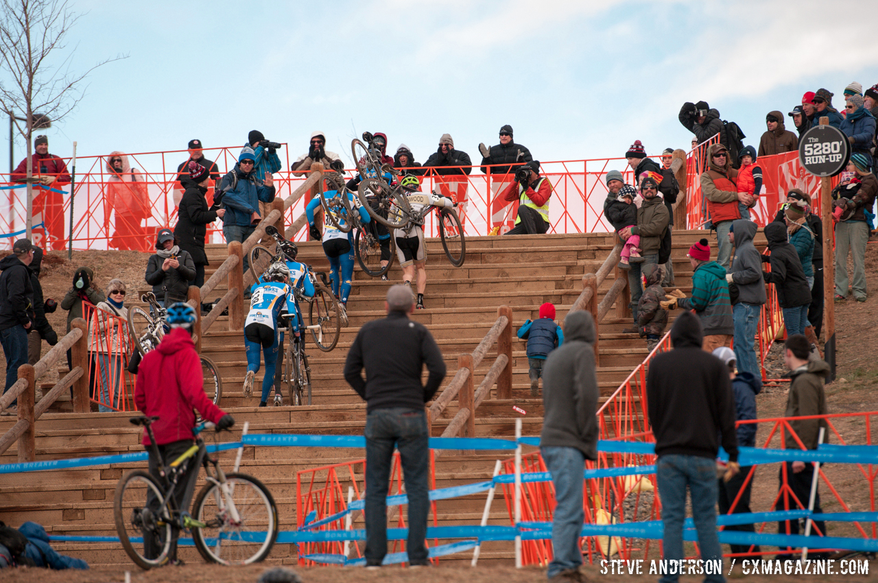 D1 Collegiate Men at the 2014 National Cyclocross Championships. © Steve Anderson