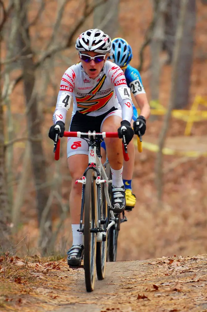 Dombroski leads Gould through the woods ? Tom Olesnevich