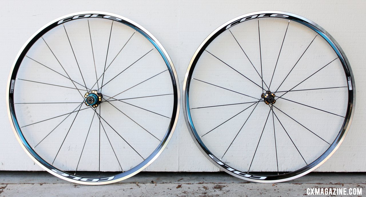 Cole has the 23mm wide T24 alloy tubular cyclocross wheelset ready for this season. © Cyclocross Magazine