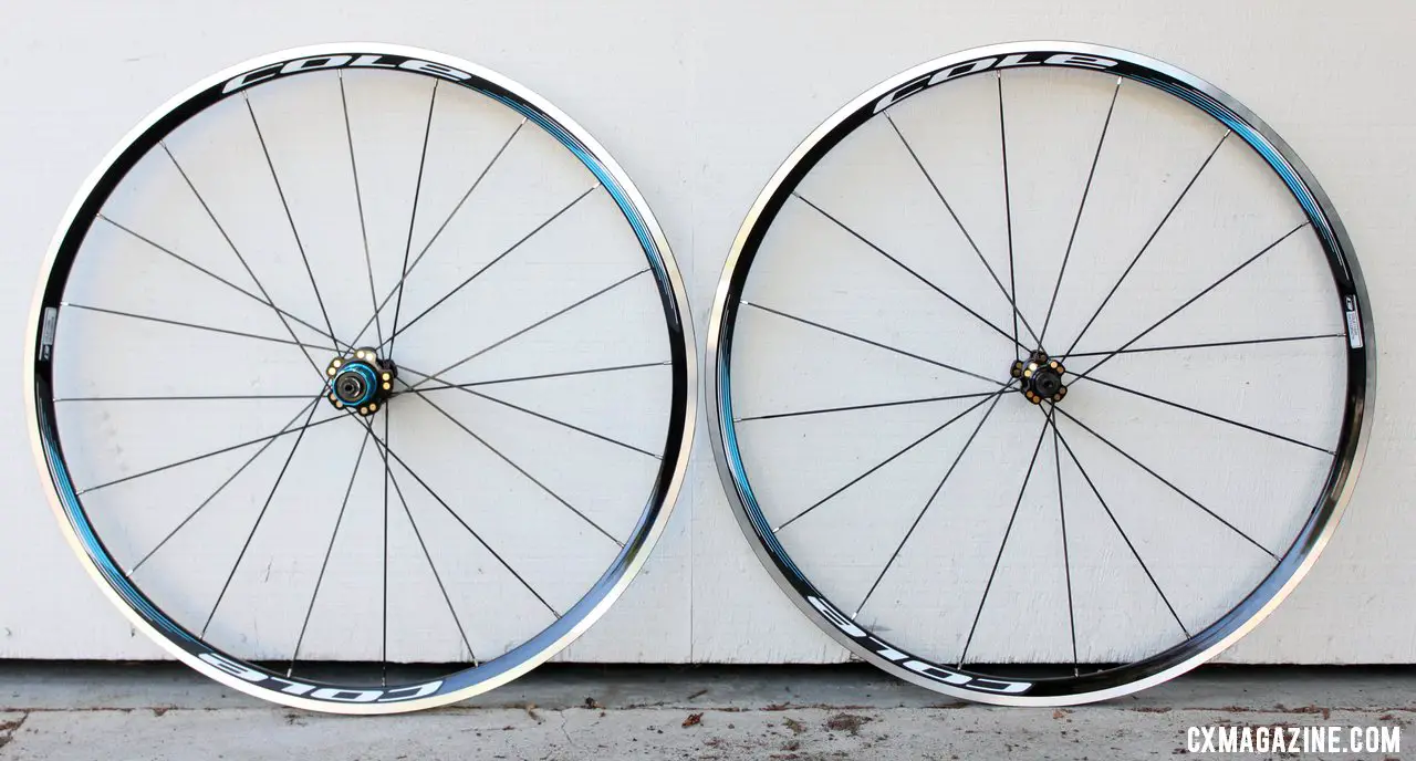 Cole has the 23mm wide T24 alloy tubular cyclocross wheelset ready for this season. © Cyclocross Magazine