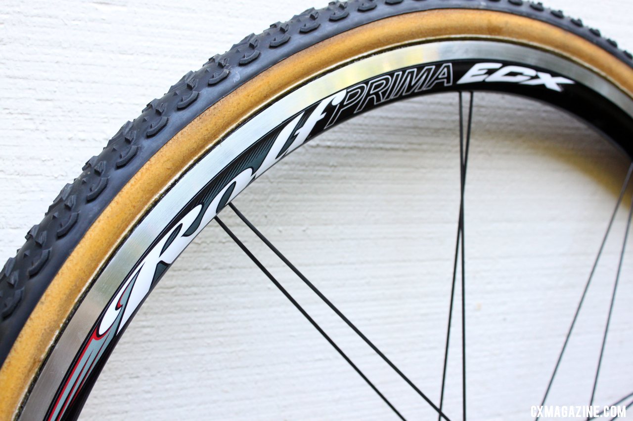 Rolf\'s ECX alloy tubular wheelset, dressed with Challeng Grifo tires. © Cyclocross Magazine