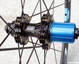 An alloy freehub saves precious grams, while the propietary cylindrical nipples distribute stress over a larger area of the hub.  © Cyclocross Magazine