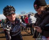 Cheyenne Comer and Aunika Miranda Aunika Miranda and her mom in the Women's 13-14 USA Cycling National Championship race. © Matt Lasala