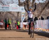 Katie Clouse in the Women's 13-14 USA Cycling National Championship race. © Matt Lasala