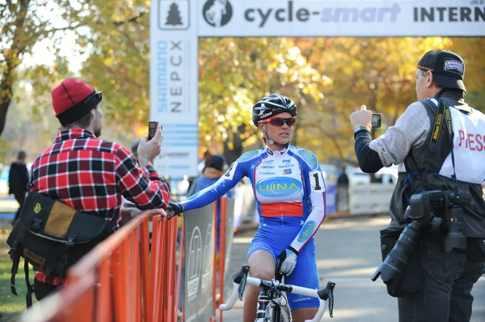 Nash meets the press after her win © Natalia Boltukhova | Pedal Power Photography | 2011