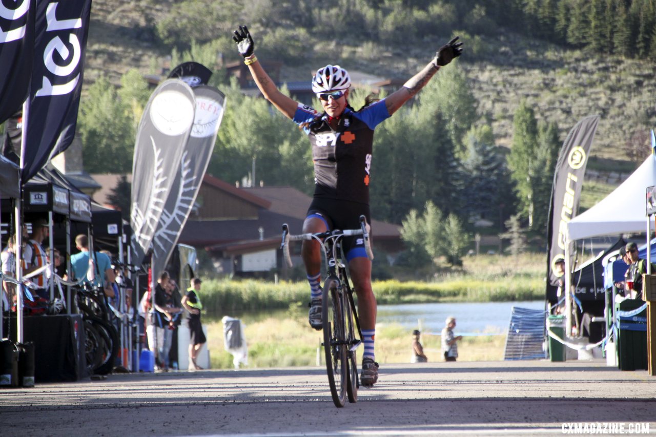 Duke takes the win. Women\'s 2012 Raleigh Midsummer Night Cyclocross Race. @Cyclocross Magazine
