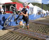 Duke rockets over the barriers. Women's 2012 Raleigh Midsummer Night Cyclocross Race. @Cyclocross Magazine