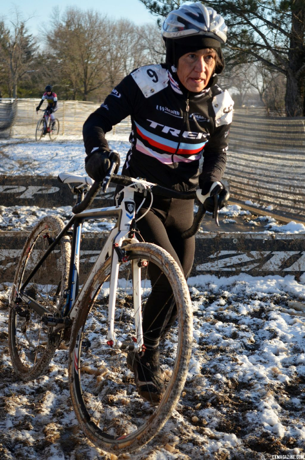 Diane Ostenso, the 60-64 Nat\'l Champion at the 2013 Masters World Championships of Cyclocross. © Cyclocross Magazine
