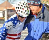 Kathy Sarvary was exhausted after a dramatic race finish at 2013 Masters World Championships of Cyclocross. © Cyclocross Magazine